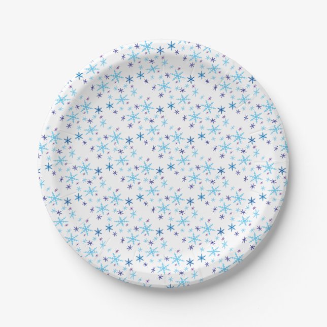 Snowflakes Paper Plates (Front)