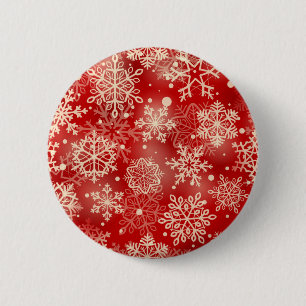 Snowflakes pattern 6 cm round badge