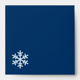 Snowflakes Pattern Blue envelope