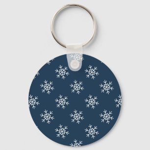 Snowflakes pattern Festive keychain