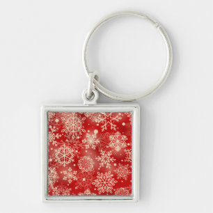 Snowflakes pattern key ring