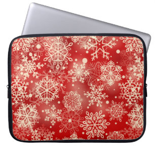 Snowflakes pattern laptop sleeve