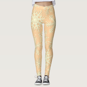 Snowflakes pattern leggings