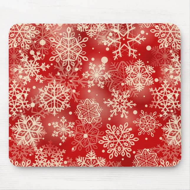 Snowflakes pattern mouse mat (Front)