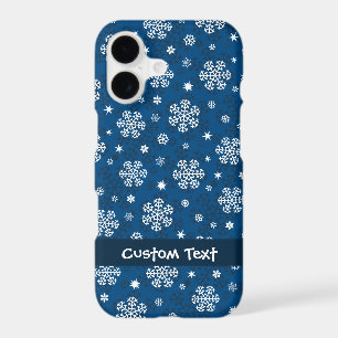 Snowflakes Pattern on Blue
