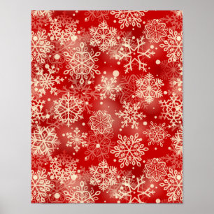 Snowflakes pattern poster