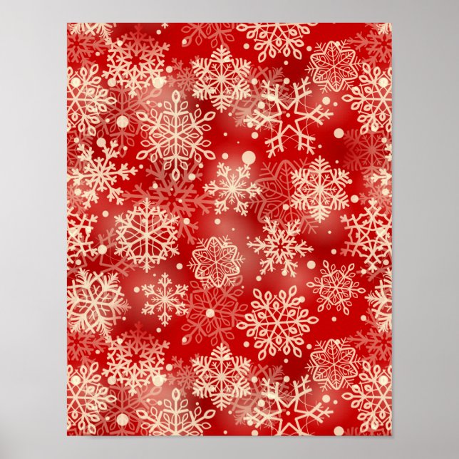 Snowflakes pattern poster (Front)