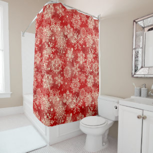Snowflakes pattern shower curtain