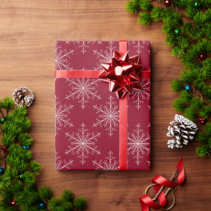 snowflakes pattern wrapping paper