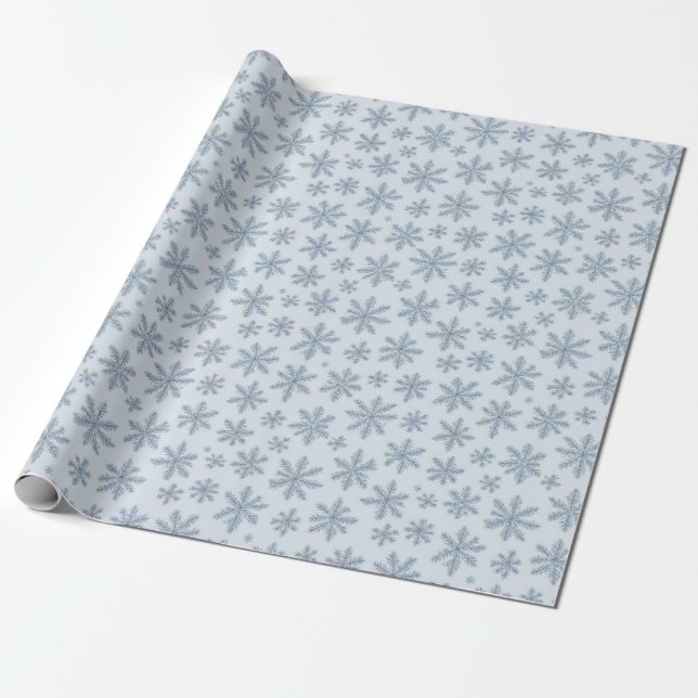 Snowflakes pattern wrapping paper (Unrolled)