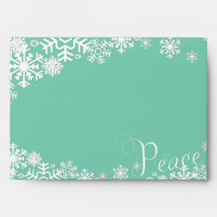 Snowflakes Peace Holiday Envelope
