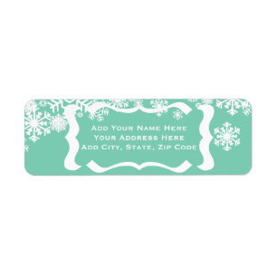 Snowflakes Peace Return Address Labels