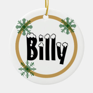 Snowflakes Personalised Name Ceramic Ornament
