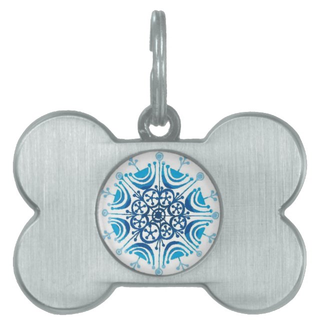 Snowflakes - pet name tag (Front)