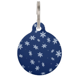 Snowflakes Pet Tag