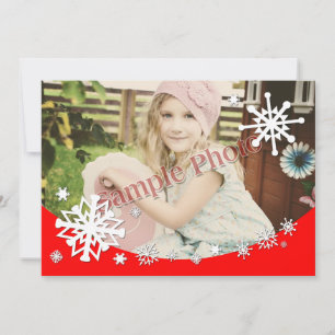 Snowflakes Photo Frame - 5" x 7" Holiday Card