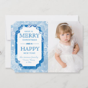 Snowflakes Photo Holiday Card