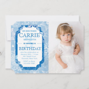 Snowflakes Photo Invitation