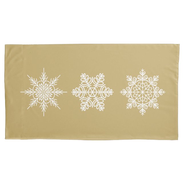 Snowflakes Pillowcase King  (Front)