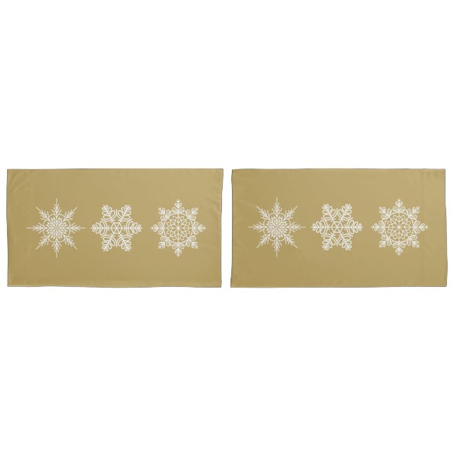 Snowflakes Pillowcase Set King   (Front-Set)