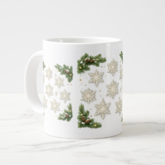 Snowflakes & Pine Christmas Mug