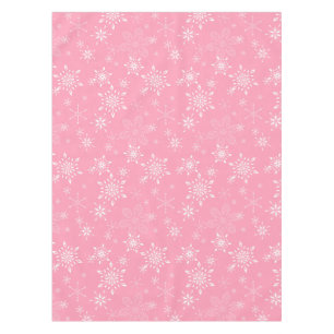 Snowflakes Pink Tablecloth