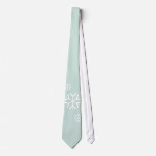 Snowflakes, powder blue tie