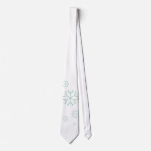 Snowflakes, powder blue tie