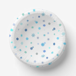 Snowflakes printed Paper Bowl Paper Plate