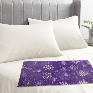 Snowflakes Purple Pillowcase