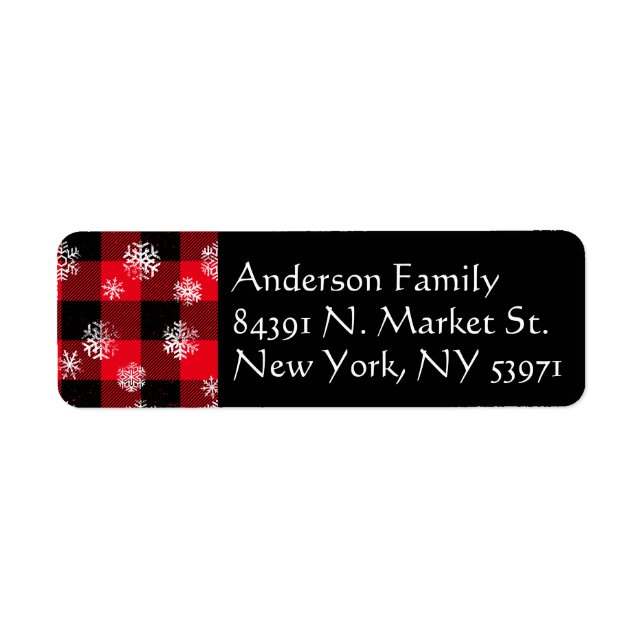 Snowflakes Red Buffalo Plaid l Christmas Pattern (Front)