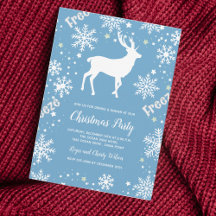 Snowflakes reindeer blue Christmas