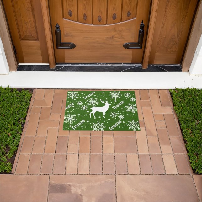 Snowflakes reindeer  doormat (Outdoor)