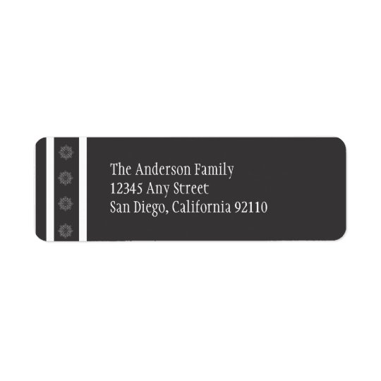 Snowflakes Return Address Labels