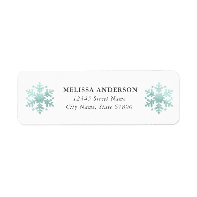 Snowflakes Return Address Labels (Front)