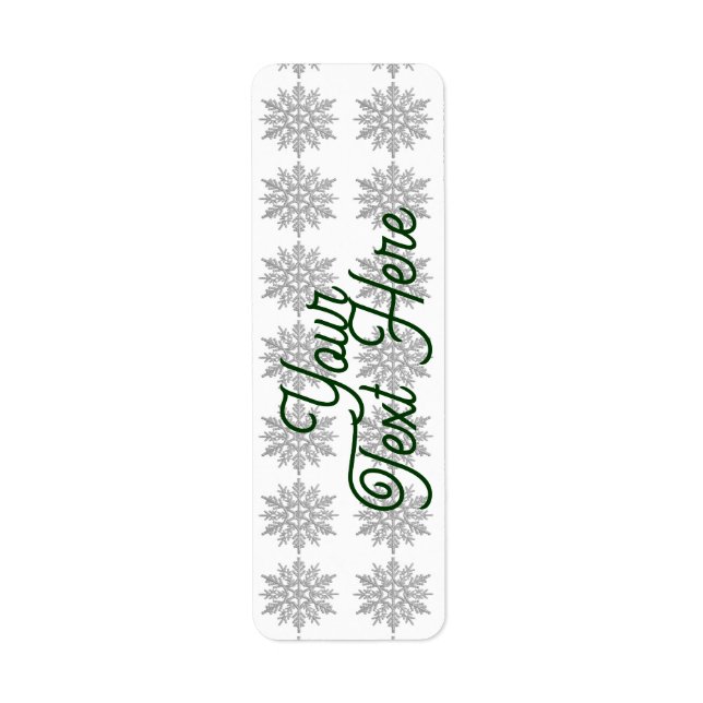 Snowflakes Return Address Labels (Front)