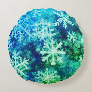 Snowflakes  round cushion