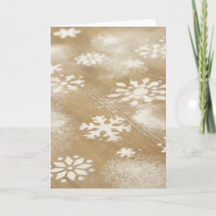 Snowflakes Rustic Business Blank Holiday Christmas