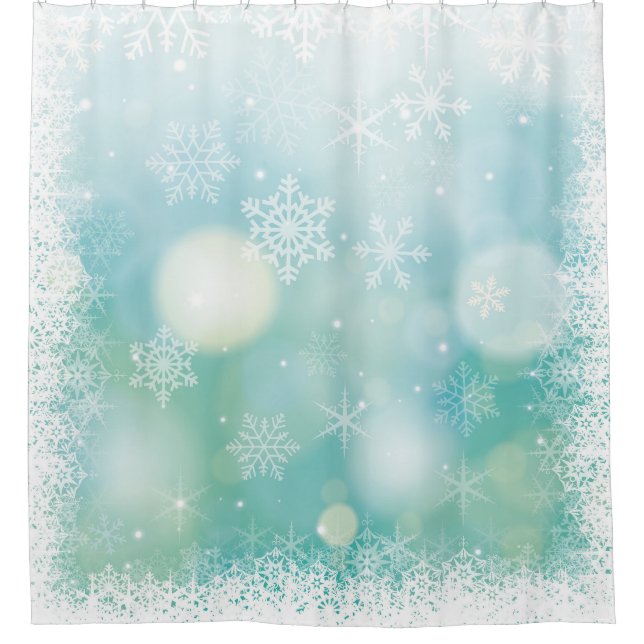 Snowflakes Shower Curtain (Front)