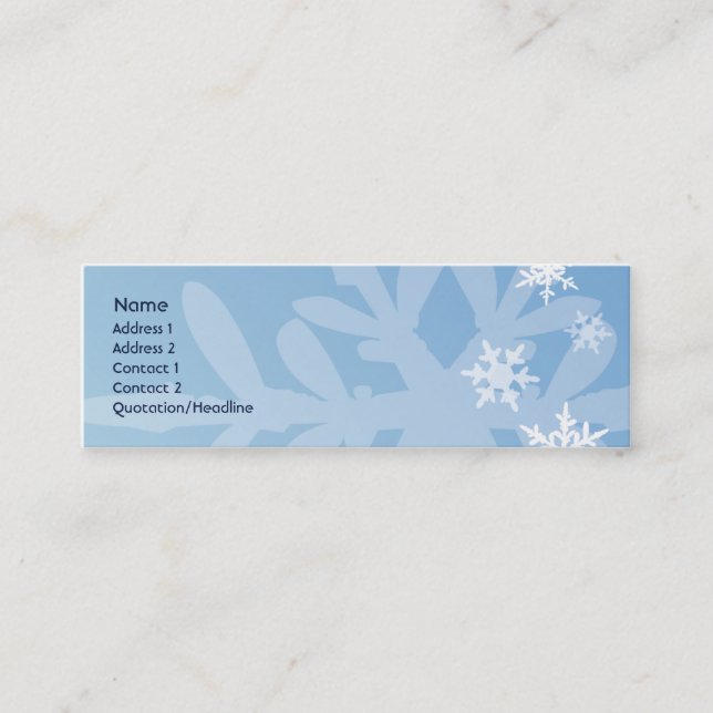 Snowflakes - Skinny Mini Business Card (Front)