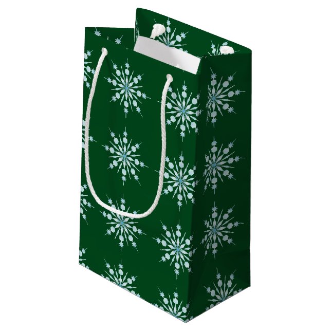 Snowflakes Small Gift Bag (Back Angled)