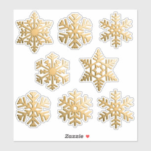 Snowflakes / Snow Flakes in a faux gold finish