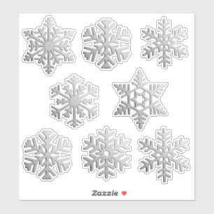 Snowflakes / Snow Flakes in a faux silver finish
