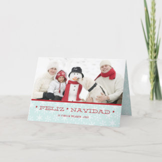 Snowflakes | Spanish Holiday Photo Greeting Card