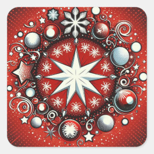 Snowflakes  square sticker