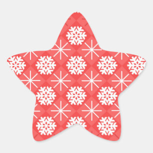 Snowflakes Star Sticker