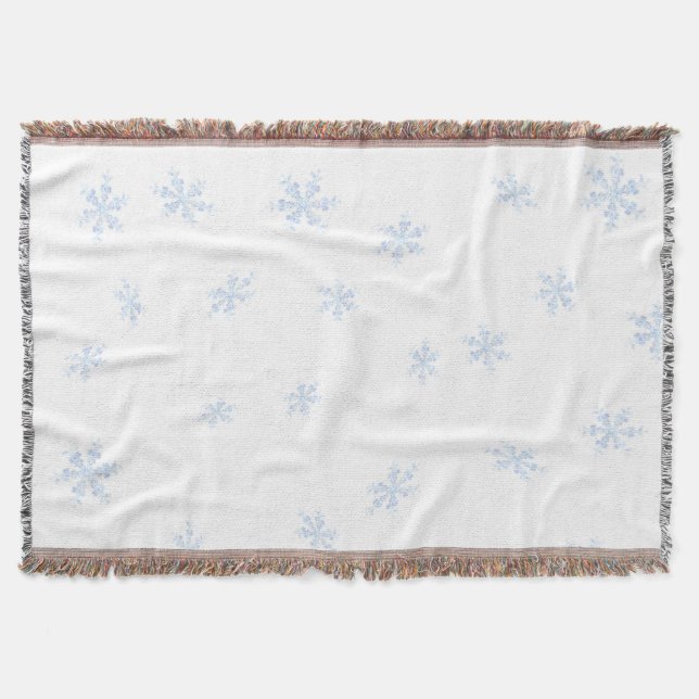 Snowflakes Throw Blanket (Front)