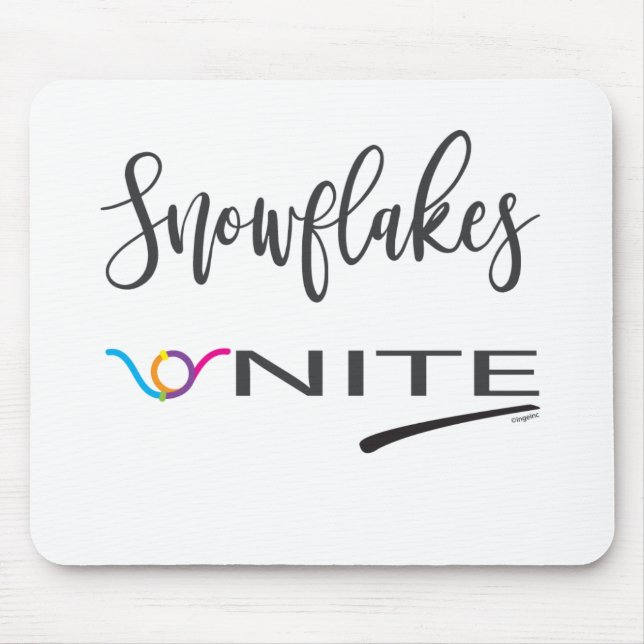 Snowflakes-Unite! Political Liberal Resist Mouse Mat (Front)