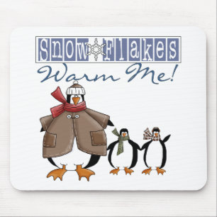 Snowflakes Warm Me Holiday Tshirts and Gifts Mouse Mat