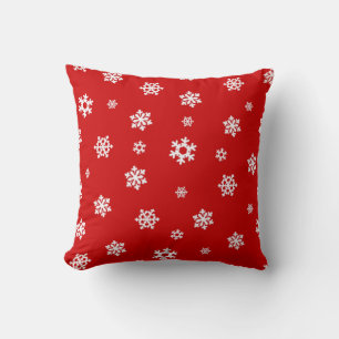 Snowflakes (White) [Christmas Pattern] Cushion